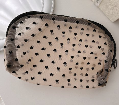 Stylish Portable Mesh Cosmetic Bag for Ladies
