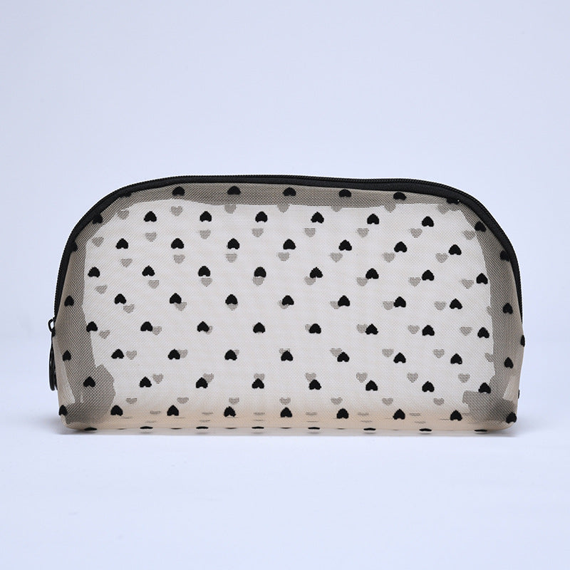 Portable Mesh Cosmetic Organizer Bag for Travel
