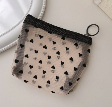 Stylish Portable Mesh Cosmetic Bag for Ladies